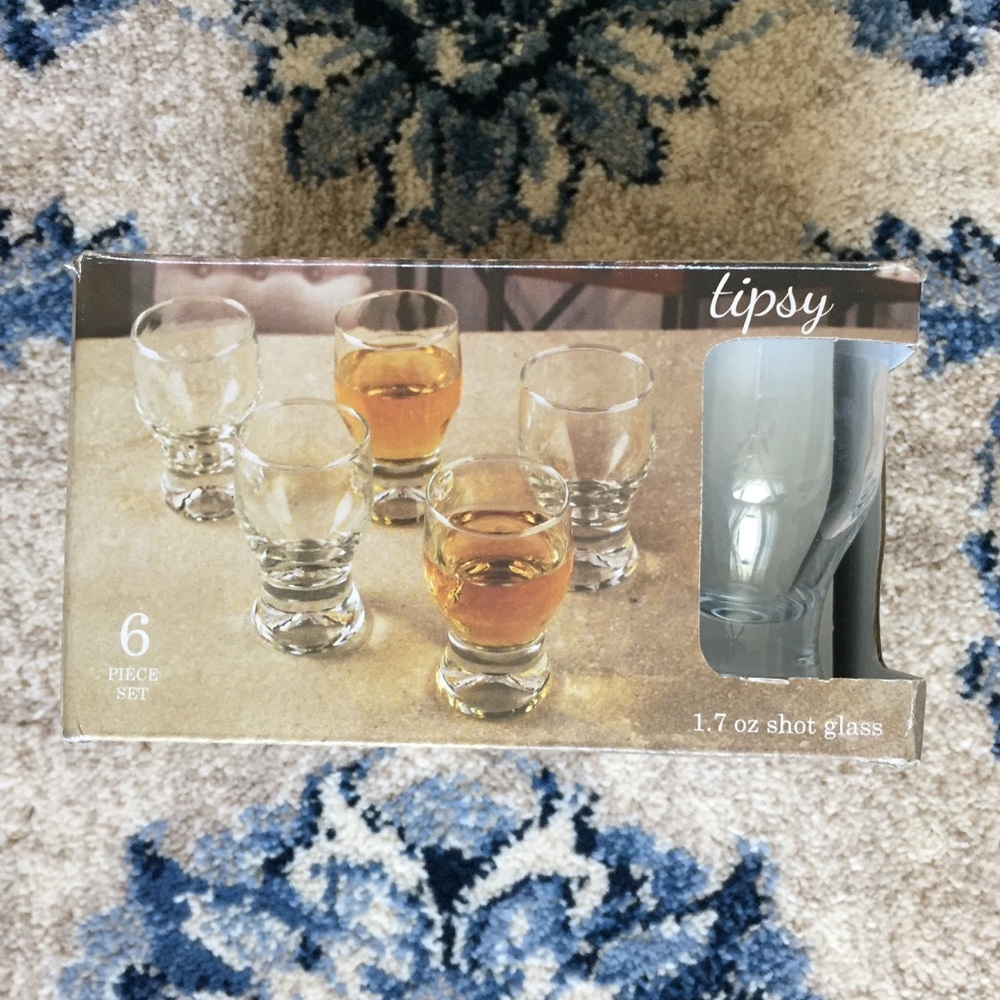 Circleware Tipsy 1.7oz Shot Glasses Set of 6